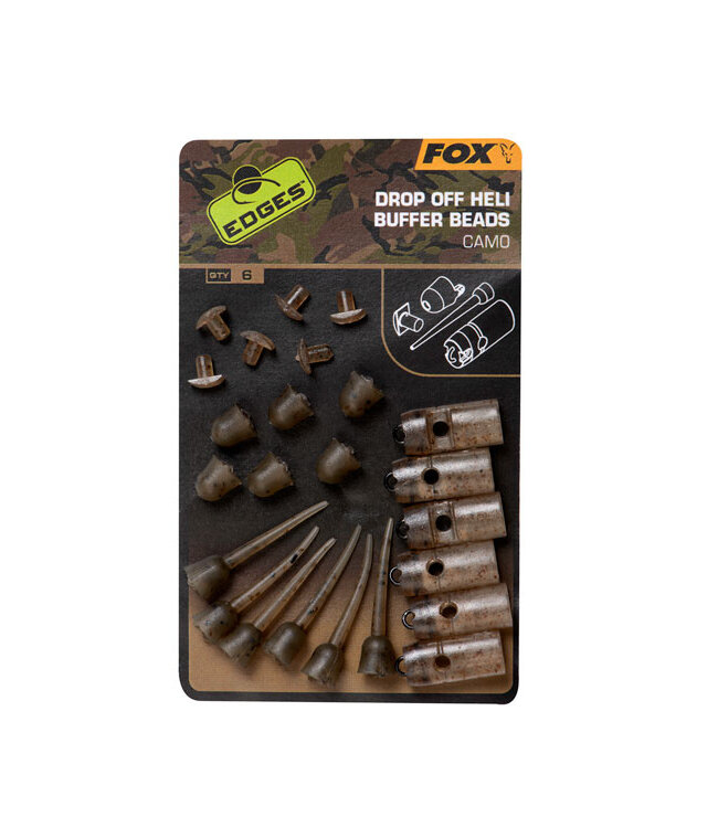Fox Edges Drop Off Heli Buffer Beads Camo (6 pcs)