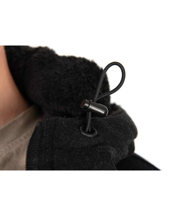 Fox Collection Sherpa Hoody Black-Orange