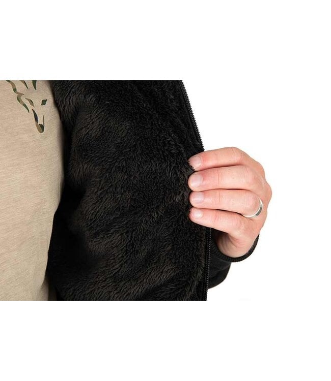 Fox Veste à Capuche Collection Sherpa Noir-Orange