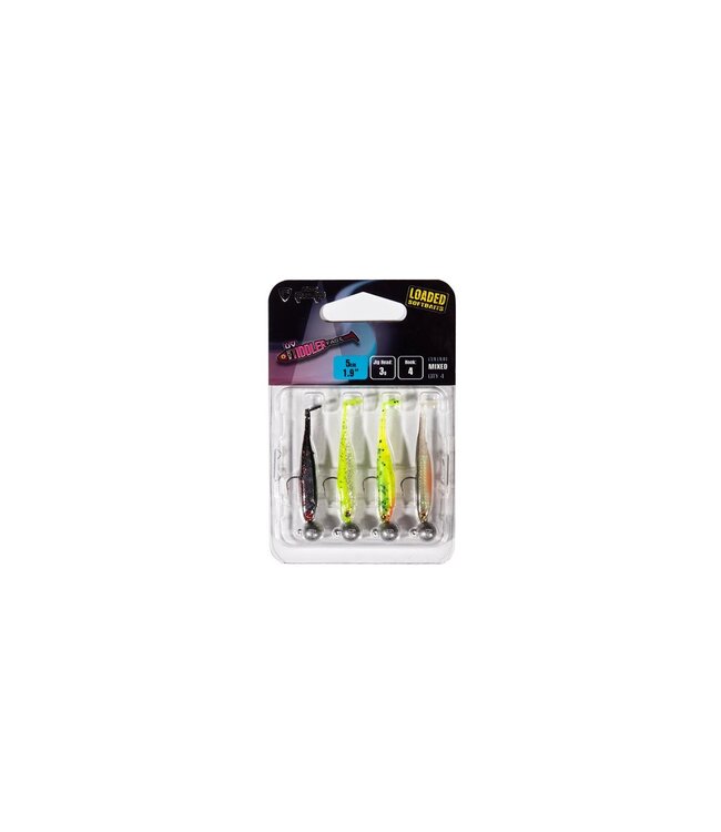 Fox Rage Loaded Softbait Ultra UV Tiddler Fast 5cm 3g l'Hameçon 4 (Mixed Colours)