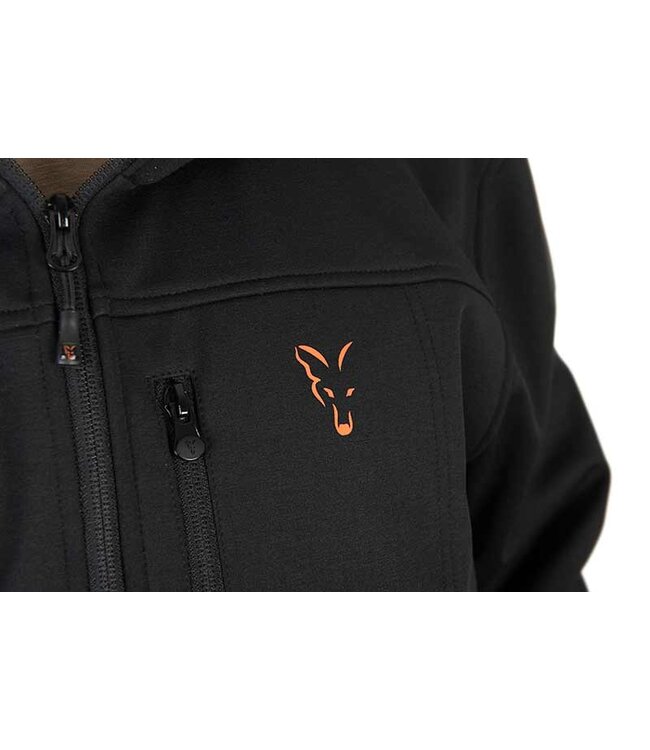 Fox Collection Black-Orange Soft Shell Jacket