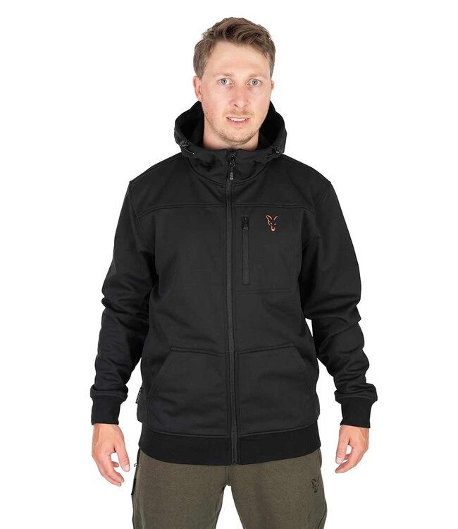 Fox Collection Black-Orange Soft Shell Jacket