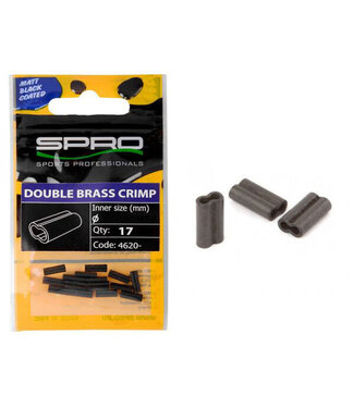 Spro Matte Black Double Brass Crimp (17 pcs)