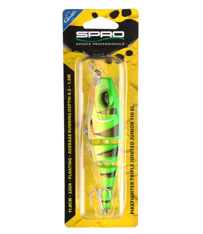 Spro Pikefighter Triple Jointed Junior 110SL 22g (diepte 0.3-1.5m) UV Orange Koi