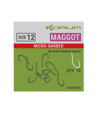 Korum Xpert Maggot Eyed-Micro Barbed (10 pcs)