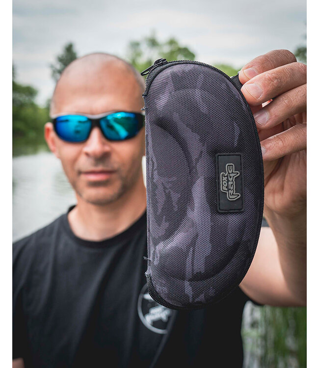 Fox Rage Rage Eyewear Wraps Noir-Rouge - Lenses Gris-Mirror Bleu