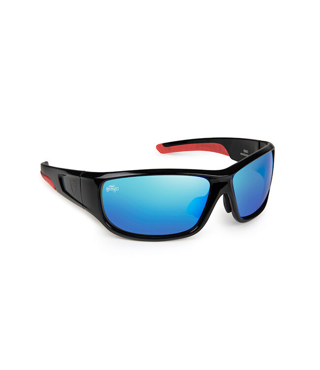 Fox Rage Rage Eyewear Wraps Noir-Rouge - Lenses Gris-Mirror Bleu