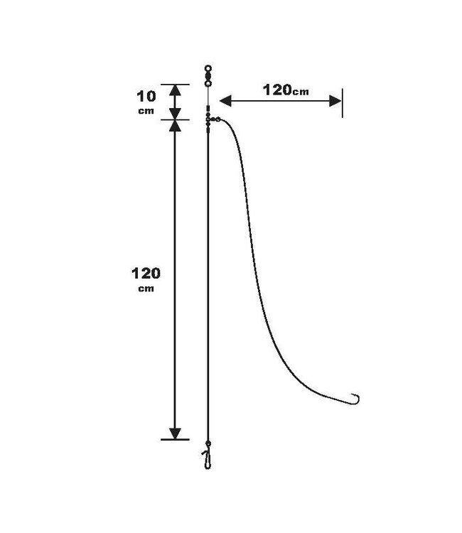 Sunset Surfcasting Rig Special Fluorocarbon Branch Line Distance Special