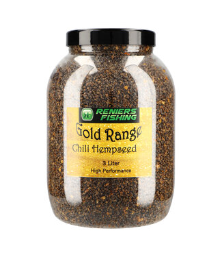 Reniers Fishing Prepared Chili Hemp 3 Litres – Chènevis Cuit au Chili pour Carpe