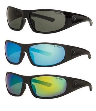 Greys G3 Sonnenbrille Glanz Schwarz - Blau Spiegel