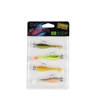 Fox Rage Loaded Softbaits Ultra UV Mini Fry Mixed (4 pcs) 7cm - Jighead 5g - Haak 1/0