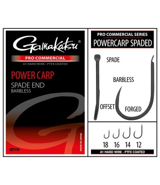 Gamakatsu Coarse Pro-C Powercarp A1 PTFE Palette - Sans Ardillon (10 pcs)