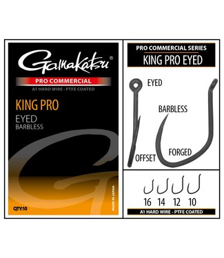 Gamakatsu Coarse Pro-C King Pro A1 PTFE Eyed - Barbless (10 pcs)