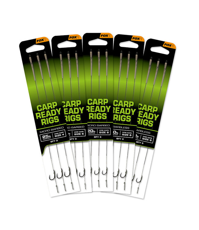 Fox Carp Ready Rigs - l'Hameçon Wide Gape (3 pcs)