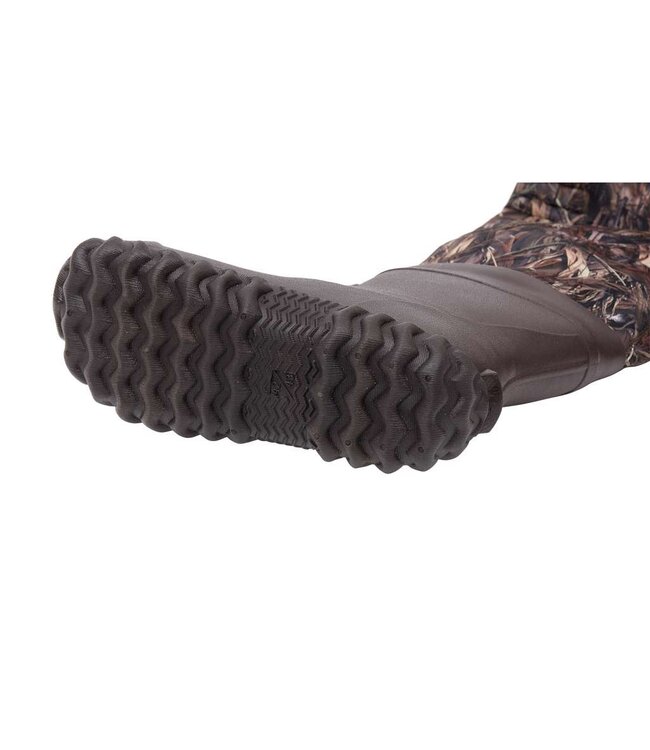 Kinetic Neorush Bootfoot – Waders Néoprène 4.5mm avec Bottes Intégrées, Genoux Renforcés et Motif Camo
