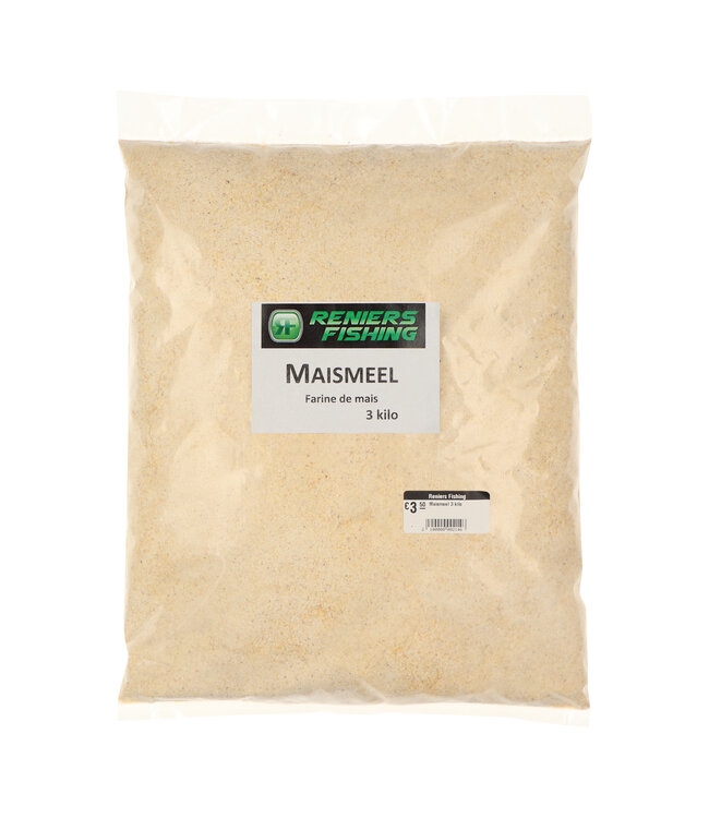 Reniers Fishing Maismeel – Fijn Gemalen Maïs voor Voermixen en Boilies – 1 kg / 3 kg / 5 kg / 25 kg
