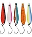 Kinetic Multipack Spoons – Set de 5 Cuillères avec Hameçons Simples, Finition Powder Coated et Coloris Truite pour Truite Arc-en-Ciel et Perche