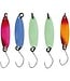 Kinetic Multipack Spoons – Set de 5 Cuillères avec Hameçons Simples, Finition Powder Coated et Coloris Truite pour Truite Arc-en-Ciel et Perche