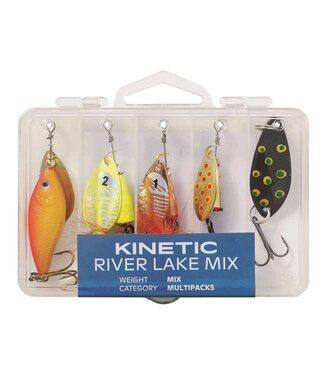 Kinetic Pack River Lake Mix – Set de Leurres 5 Pièces pour Truite et Carnassiers