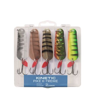 Kinetic Pack Pike X-Treme – Grote Lepelset 5 Stuks voor Snoek