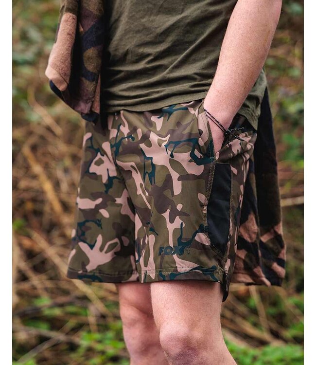 Fox Schwarze Camo leichte Badeshorts