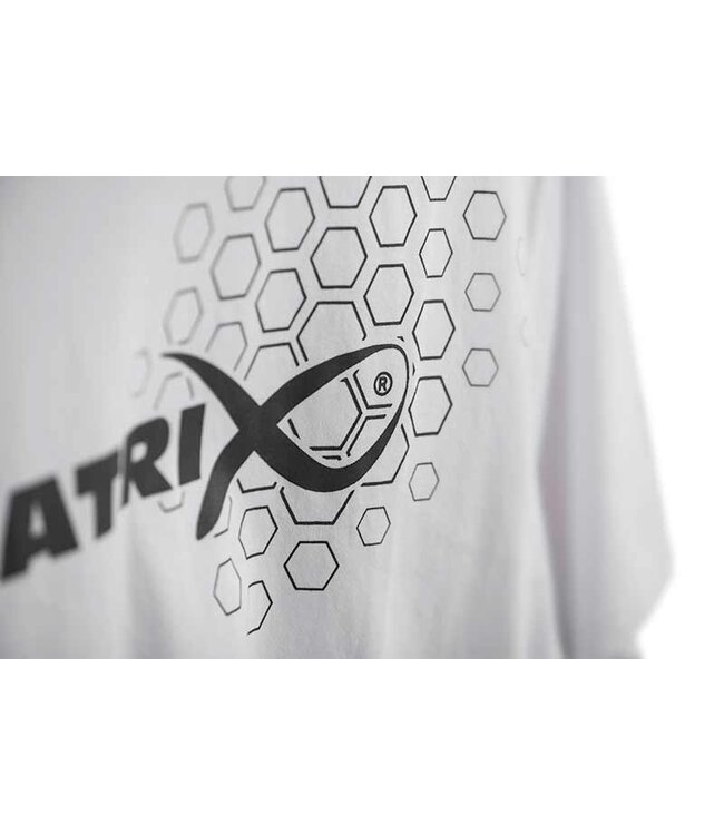 Matrix Hex Print T-Shirt Weiß