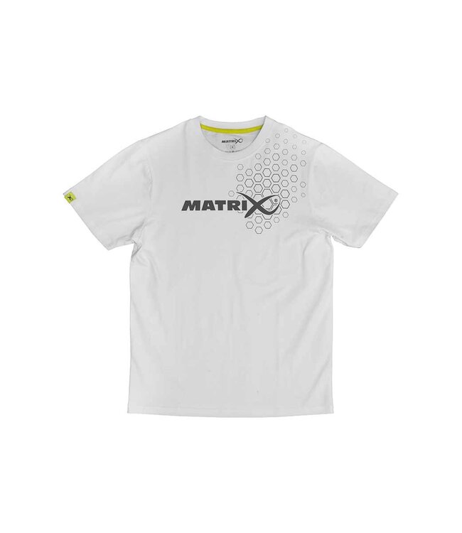 Matrix Hex Print T-Shirt Blanc