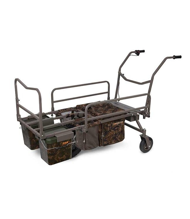 Fox Transporter 24V Power Plus Barrow – Elektrische 350W Barrow met 2x 9Ah 12V Accu’s, Lader, Camolite Under Barrow Bag en Accessoires