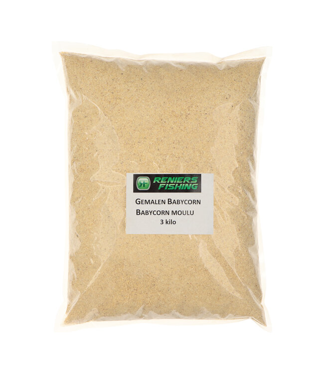 Reniers Fishing Gemahlene Babycorn Pellets – Frisch Hausgemahlene Zuckermaispellets für Futter und Boilies – 1 kg / 3 kg / 5 kg