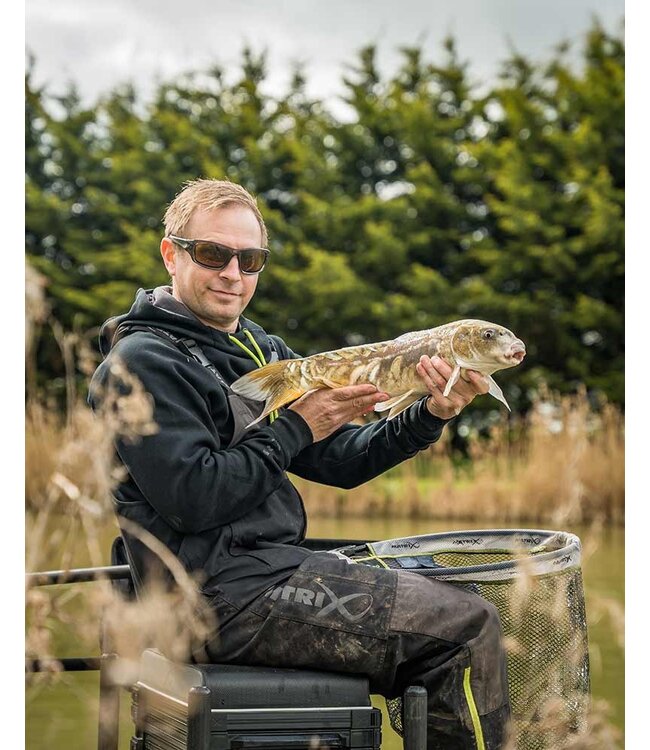 Matrix Polorised Sunglasses Wrap Frosted Black - Brown