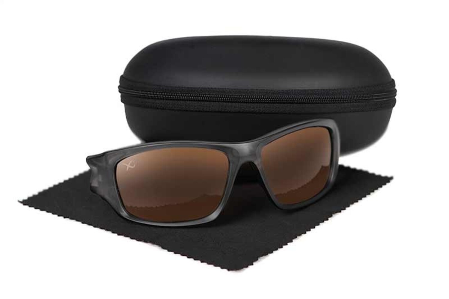 Matrix Lunettes de Soleil Polarise Wrap Frosted Noir Brune Reniers Fishing