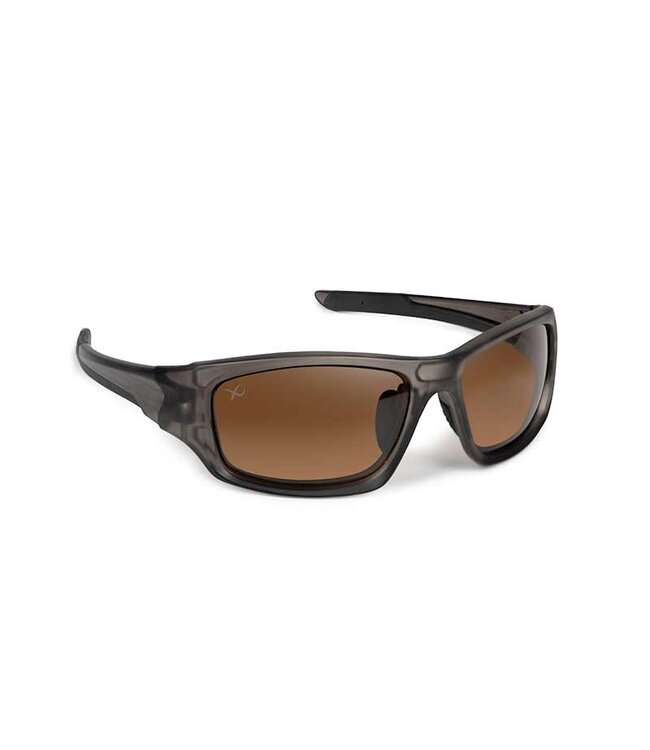 Matrix Lunettes de Soleil Polarisé Wrap Frosted Noir - Brune