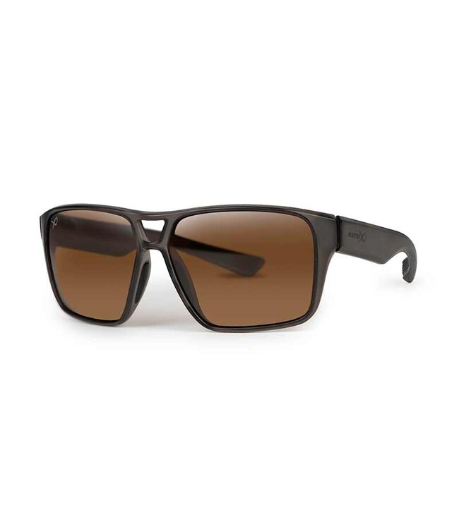 Matrix Lunettes de Soleil Polarisées Casual Frosted Noir - Brune