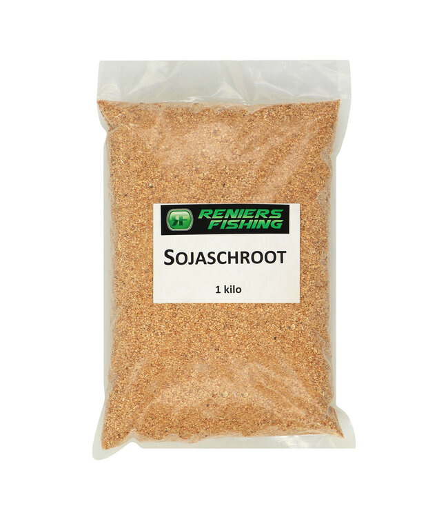 Reniers Fishing Sojaschroot 1kg – Eiwitrijk Plantaardig Voederadditief voor Brasemvoer, Grondvoer, Boilies en Eigen Mixen