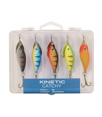Kinetic Catchy 5pcs 9g – Set de Spinners Sans Plomb pour Truite, Perche et Carnassiers