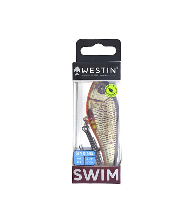 Westin Swim Glidebait 8cm 16g Suspending Firetiger – Lead Free Hard Lure met S-Curve Actie voor Snoek, Baars en Snoekbaars