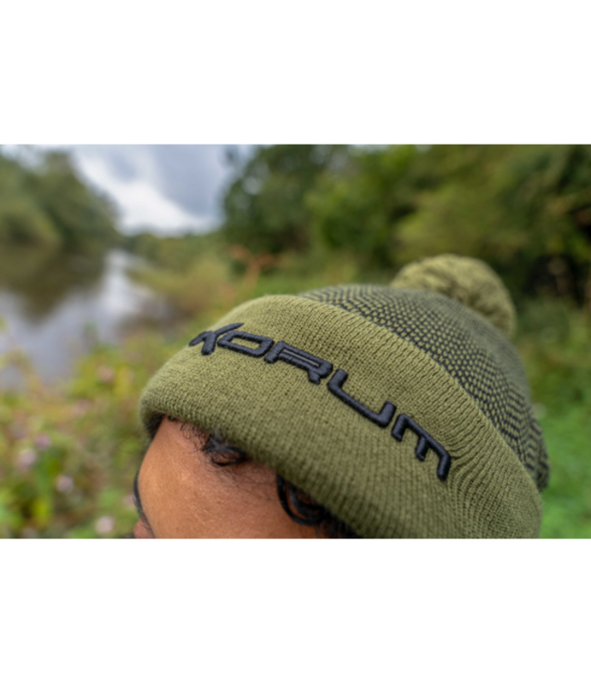 Korum Thermal Beanie Hat Black-Olive