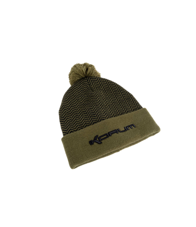 Korum Thermal Beanie Hat Black-Olive