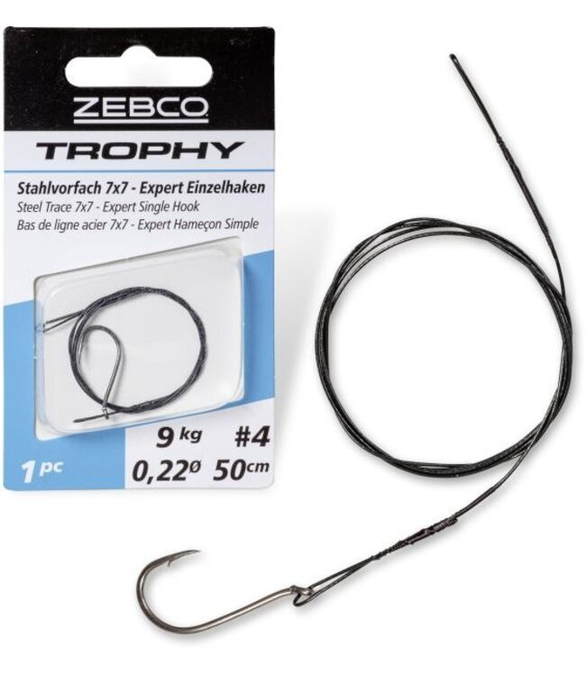 Zebco Trophy Steel Trace 7x7 Expert Single Hook (1pc)