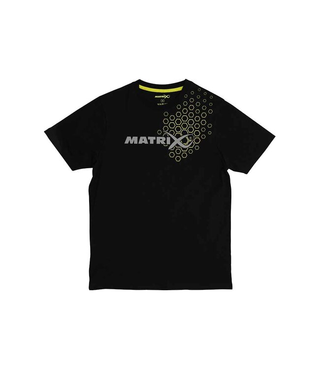 Matrix Hex Print T-Shirt Black