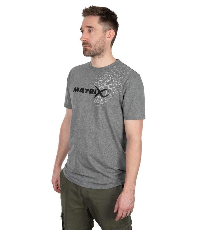 Matrix Hex Print T-Shirt Grey