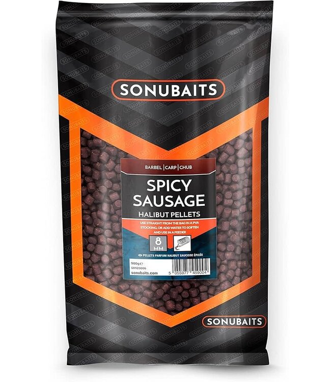 Sonubaits Halibut Spicy Sausage Pellets 3mm