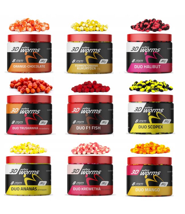 MatchPro 3D Worms Duo Wafters 8mm 20gr