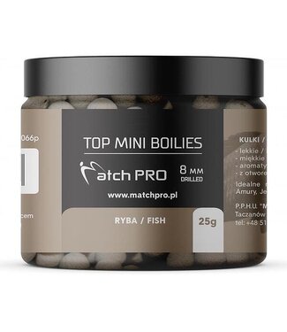 MatchPro Top Boilies Pre Drilled 8mm 80g – Voorgeboorde Harde Boilies voor Selectief Vissen