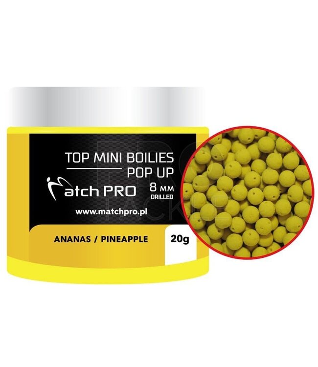 MatchPro Top Boilies Pre Drilled 8mm 80g Pineapple, Halibut, Mulberry, Chocolat Orange, Sausage, Tutti Frutti of Strawberry – Harde Voorgeboorde Boilies voor Karper, Zeelt en Steur