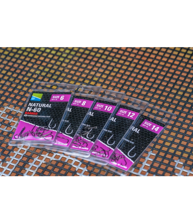 Preston Natural N-60 Spade - Barbed (15 pcs)