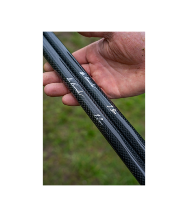 Korum Allrounder Multi Handle 3m – 2-teiliger Specimen Kescherstiel mit Gewinde an beiden Sektionen, 3K Weave Finish und Shrink Wrap Griff