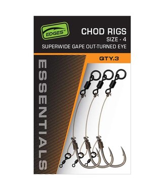 Fox Essentials Chod Rigs Super Wide Gape Out-Turned Eye (3 pcs)