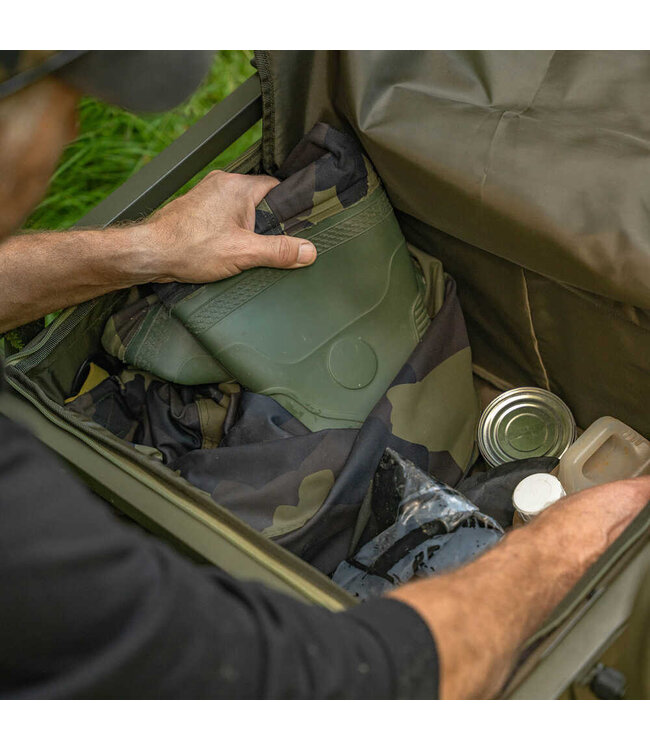 Avid Carp Revolve Session Barrow – Betaalbare Karper Transportkar met Under-Barrow Bag, Verstelbaar Frame en Compact Vouwsysteem