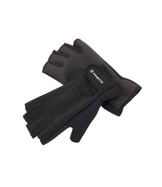 Kinetic Neoprene Half Finger Glove Black – Gants Néoprène Demi-Doigts pour la Pêche